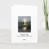 Jezus loopt over stormachtige zee kaart (Achterkant)