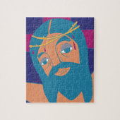 Jezus Lord Savior Messiah over het kruis Legpuzzel (Verticaal)