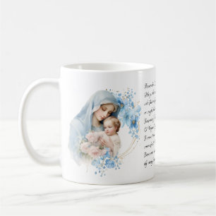 Jezus Maagd Mary Floral Memorare Prayer Koffiemok