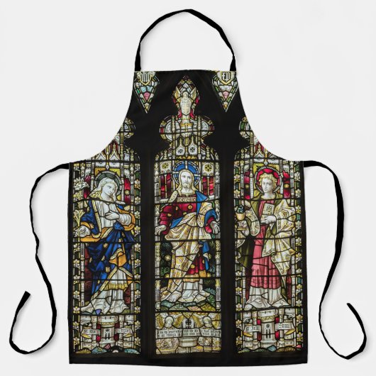 Jezus Maagd Mary Joseph Glas in lood Religieuze Schort (Voorkant)