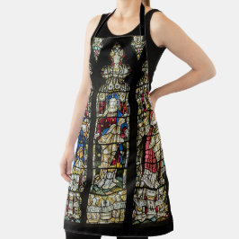 Jezus Maagd Mary Joseph Glas in lood Religieuze Schort