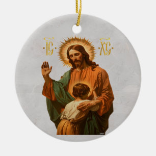 Jezus maakt de keuze keramisch ornament