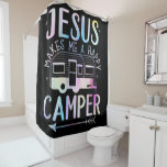 Jezus maakt me een gelukkige Camper Camping Douchegordijn<br><div class="desc">Jezus maakt me een gelukkige Camper Camping</div>
