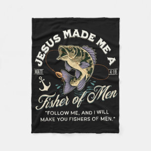 Jezus maakte me een visser van Mannen, een grappig Fleece Deken