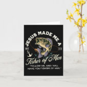 Jezus maakte me een visser van Mannen, een grappig Kaart (Gele Bloem)