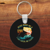 Jezus maakte mij een Fisher Bijbelvers Marcus 1_17 Sleutelhanger (Voorkant)