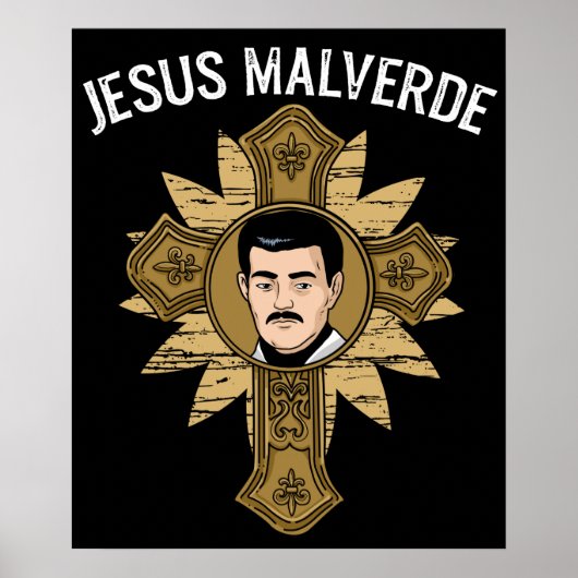 Jezus Malverde Religie Mexico Gift Jesus Malverde Poster (Voorkant)