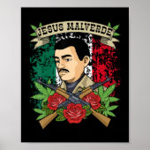 Jezus Malverde Shirt voor vrouwen en Mannen geeft  Poster (Voorkant)
