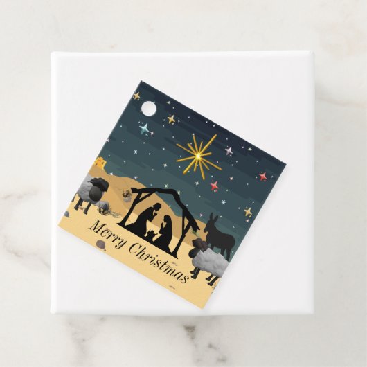 Jezus Manger Nativiteit Bedankjes Labels (In situ)