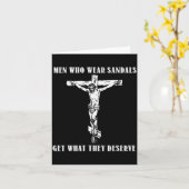 Jezus Mannen Die Sandalen Dragen Krijgen Wat Ze Ve Kaart (Gele Bloem)