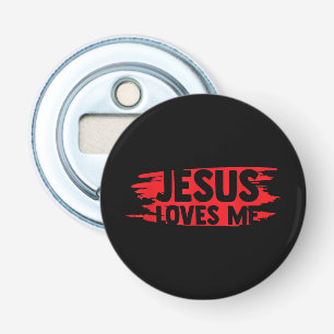 Jezus Mannen Vrouwen Kinderen Fun Christelijke Fai Button Flesopener