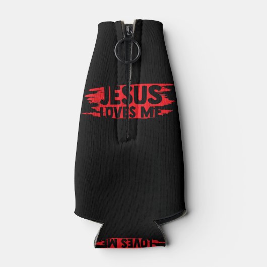 Jezus Mannen Vrouwen Kinderen Fun Christelijke Fai Flesjeskoeler (Achterkant)