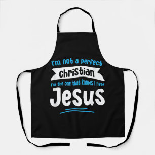 Jezus Mannen Vrouwen Kinderen Fun Christelijke Fai Schort