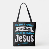 Jezus Mannen Vrouwen Kinderen Fun Christelijke Fai Tote Bag (Achterkant)