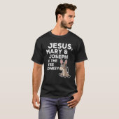 Jezus Maria Jozef en de kleine ezel T-shirt (Voorkant volledig)