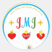 Jezus Maria & Jozef Ronde Sticker (Voorkant)