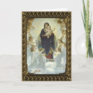 Jezus Mary en Angels - kunstkaart Feestdagen Kaart
