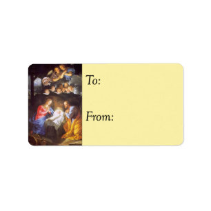 Jezus Mary en Joseph  Gift Label