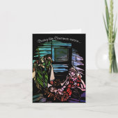 Jezus Mary en Joseph Glas in lood Holiday Card Feestdagen Kaart (Voorkant)