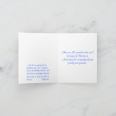 Jezus Mary en Joseph Glas in lood Holiday Card Feestdagen Kaart (Binnen)