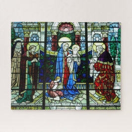 Jezus & Mary Glas in lood Venster Jigzaag Puzzle Legpuzzel