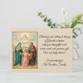Jezus Mary Joesph, dank je Bedankkaart (Staand voorkant)
