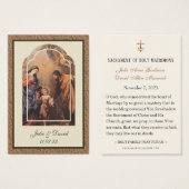 Jezus Mary Joseph, katholieke weddenschap Visitekaartje (Voorkant /achterkant)
