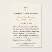 Jezus Mary Joseph, katholieke weddenschap Visitekaartje (Achterkant)