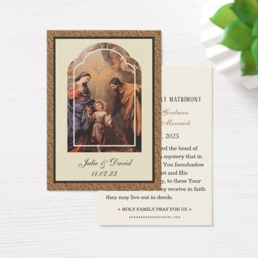 Jezus Mary Joseph, katholieke weddenschap Visitekaartje (Bureau)