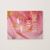 Jezus Me Oneindigheidspuzzel cadeaus Roos Bloem Legpuzzel (Horizontaal)
