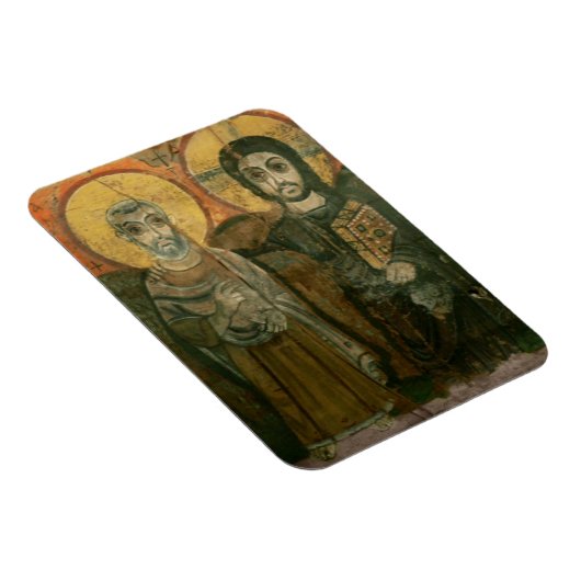 Jezus met Abbot Coptic Icon Magneet (Rechterzijde)