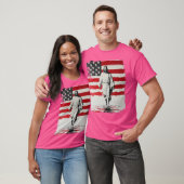 Jezus met Amerikaanse vlag T-shirt (Unisex)