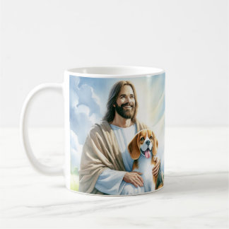 Jezus met Beagle Koffiemok