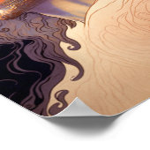 Jezus met bloemen in haar door Mucha AI Generated Poster (Hoek)