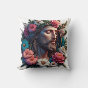 Jezus met bloemen Sierkussen