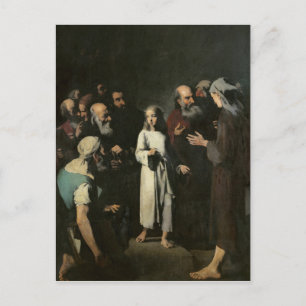 Jezus met de dokters briefkaart