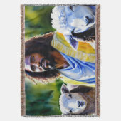 Jezus met de lambs Throw Blanket Deken (Voorkant Verticaal)