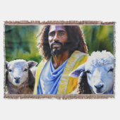 Jezus met de lambs Throw Blanket Deken (Voorkant)
