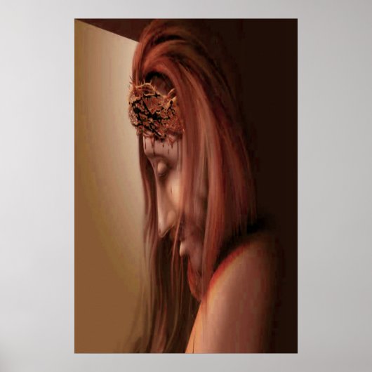 Jezus met doornen op zijn hoofd poster (Voorkant)