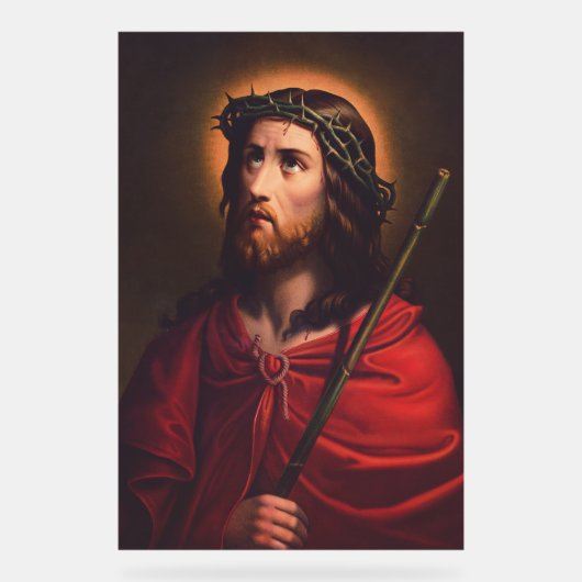 Jezus met doornenkroon acryl bord (Voorkant)