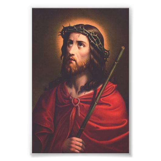 Jezus met doornenkroon foto afdruk (Voorkant)