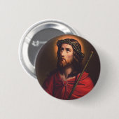Jezus met doornenkroon ronde button 5,7 cm (Voorkant /achterkant)
