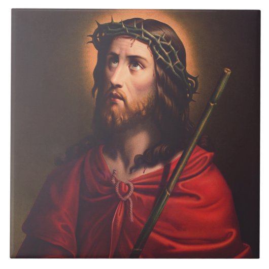 Jezus met doornenkroon tegeltje (Voorkant)