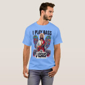 Jezus met een basgitaar t-shirt (Voorkant volledig)