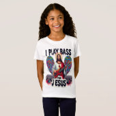 Jezus met een basgitaar t-shirt (Voorkant volledig)