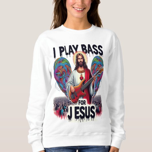 Jezus met een basgitaar trui (Voorkant)