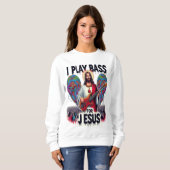 Jezus met een basgitaar trui (Voorkant volledig)