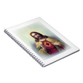 Jezus met een gloed heilig hart notitieboek (Rechterzijde)