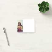 Jezus met een gloed heilig hart post-it® notes (Kantoor)