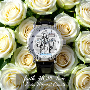 Jezus met een serene blik horloge